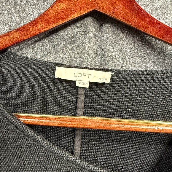 LOFT Black Textured Knit Top - Picture 2 of 4